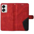 OnePlus Nord 2T Etui-Portfel Bi-Color Series - Czerwień