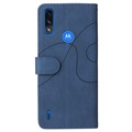 Motorola Moto E7 Power Etui-Portfel Bi-Color Series - Błękit