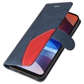 Motorola Moto E7 Power Etui-Portfel Bi-Color Series - Błękit