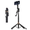 CL10 Smart Gesture-Tracking Tripod / Selfie Stick z lampką LED - czarny