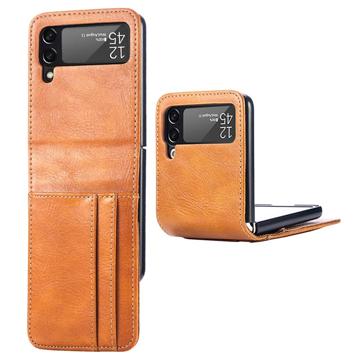 Samsung Galaxy Z Flip4 5G Etui-Portfel z Serii Card - Brąz