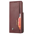 Samsung Galaxy S21 5G Etui-Portfel z serii Card Set - Czerwone Wino