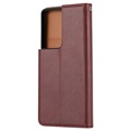 Samsung Galaxy S21 5G Etui-Portfel z serii Card Set - Czerwone Wino