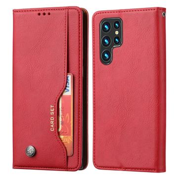 Samsung Galaxy S24 Ultra Etui-Portfel z Serii Card Set - Czerwień