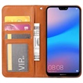 Huawei P30 Lite Etui-Portfel z serii Card Set - Brąz