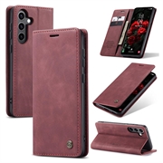 Samsung Galaxy S24 FE Etui z Portfelem Caseme 013 - Czerwone Wino