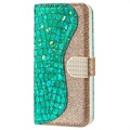 Etui-Portfel z Serii Croco Bling do Samsung Galaxy A53 5G - Zieleń