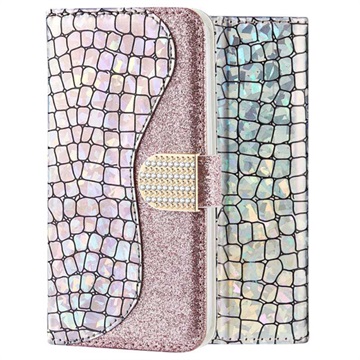 Etui z Portfelem Croco Bling do iPhone X / iPhone XS