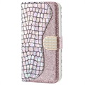 Etui z Portfelem Croco Bling do iPhone X / iPhone XS