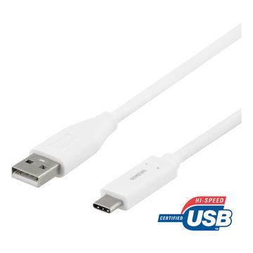 Kabel Deltaco USB 2.0 do USB-C - 1m/3A