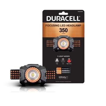 Latarka czołowa LED Duracell z 3 trybami świecenia - 350lm