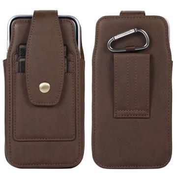 Eleganckie uniwersalne etui z klipsem do paska 6.7" - kieszenie na karty, karabińczyk