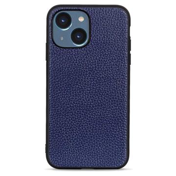 iPhone 14 Max Skórzane Etui Elegant - Błękit