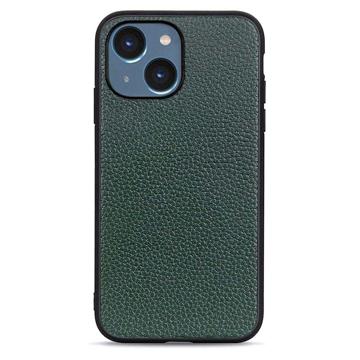 Eleganckie Skórzane Etui - iPhone 14 Max - Zielony