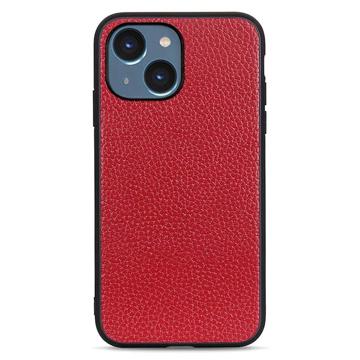 Eleganckie Skórzane Etui - iPhone 14 Max - Czerwień