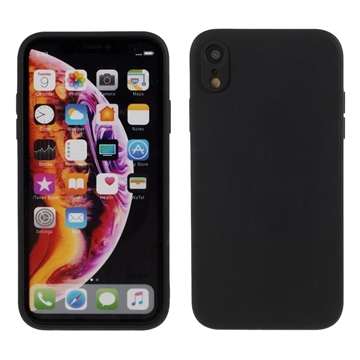 Etui z silikonu do iPhone XR - Elastyczne i Matowe - Czarne