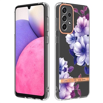 Etui Flower Series z TPU - Samsung Galaxy A33 5G - Fioletowa Begonia