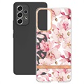 Etui Flower Series z TPU - Samsung Galaxy A53 5G - Różowa Gardenia