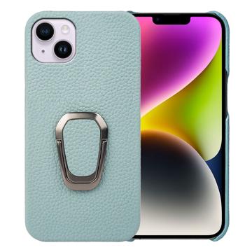 iPhone 14 Plus Pokryte Skórą Etui z Uchwytem Ring