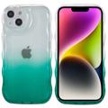 iPhone 14 Plus Etui z TPU Wavy Edge Gradient - Wojskowa Zieleń