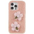 iPhone 14 Pro Max Etui z TPU Seria Fluffy Flower - Róż