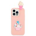 3D Cartoon iPhone 14 Pro Etui z TPU - Lody