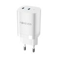 Ładowarka ścienna Forever TC-05-35CC 35W GaN - 2xUSB-C, Power Delivery, Quick Charge - biała