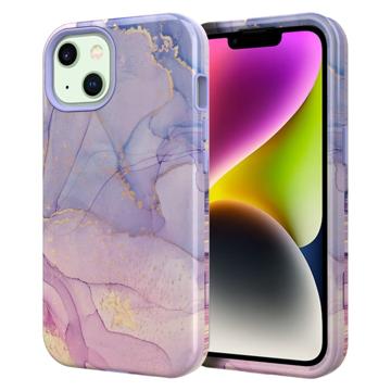 Hybrydowe Etui Stylish Gradient iPhone 14 Plus - Marmur - Fiolet