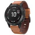 Pasek ze Skóry Naturalnej do Zegarka Garmin Fenix 6/5/5 Plus - Brąz