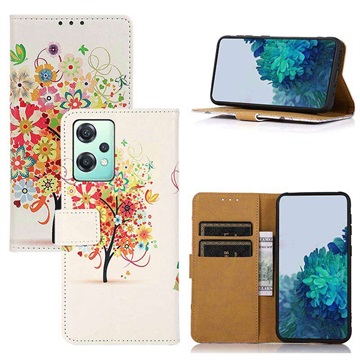 Etui-Portfel Glam Series - OnePlus Nord CE 2 Lite 5G - Drzewo Kwitnące / Kolorowy