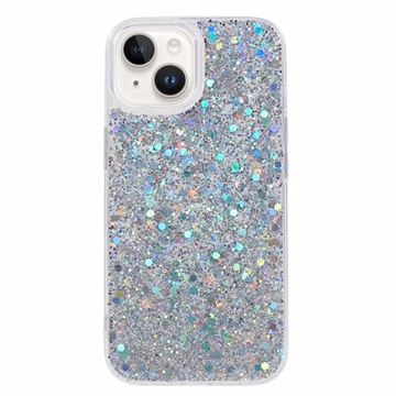 iPhone 15 Plus Etui z TPU Glitter Flakes