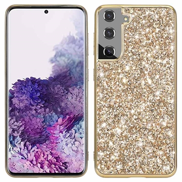 Hybrydowe Etui z Serii Glitter do Samsung Galaxy S21 FE 5G - Złoto