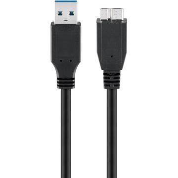 Kabel Goobay Micro USB-B - USB 3.0 - 0,5 m - czarny