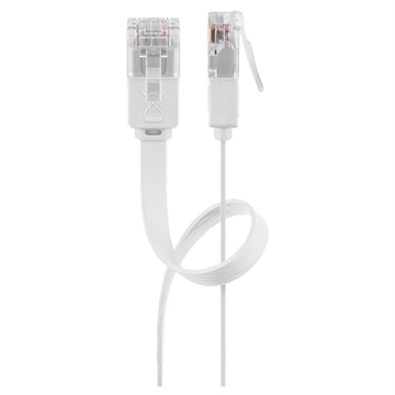 Płaski Kabel Sieciowy RJ45 U/UTP CAT 6 Goobay - 7m - Biały