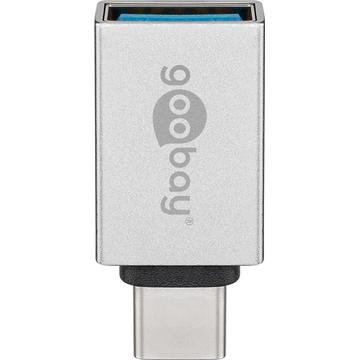 Przejściówka Goobay z USB-C na USB-A żeńskie - srebrna