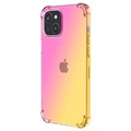 iPhone 14 Wstrząsoodporne Etui Gradient z TPU - Różowy / Złoto