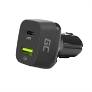 Ładowarka samochodowa Green Cell 48W z USB-C Power Delivery i USB-A Quick Charge 3.0 - szybkie ładowanie smartfonów i tabletów