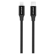 GreyLime 18W Pleciony Kabel USB-C / Lightning - Certyfikat MFi - 1m - Czerń