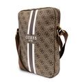 Uniwersalna torba na tablet Guess 4G Printed Stripes - 10" - Brązowa