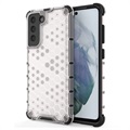 Hybrydowe Etui Honeycomb Armored do Samsung Galaxy S21 FE 5G - Przezroczyste