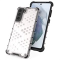 Hybrydowe Etui Honeycomb Armored do Samsung Galaxy S21 FE 5G - Przezroczyste