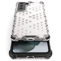 Hybrydowe Etui Honeycomb Armored do Samsung Galaxy S21 FE 5G - Przezroczyste