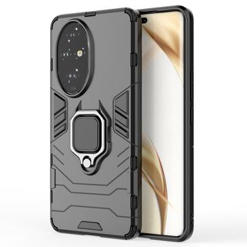 Honor 200 Pro Hybrydowe Etui z Uchwytem Ring - Czarne