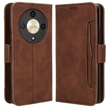 Honor Magic6 Lite/X9b Etui-Portfel Seria Cardholder - Brąz