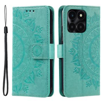 Honor X6b Etui z Portfelem z Serii Mandala - Zieleń