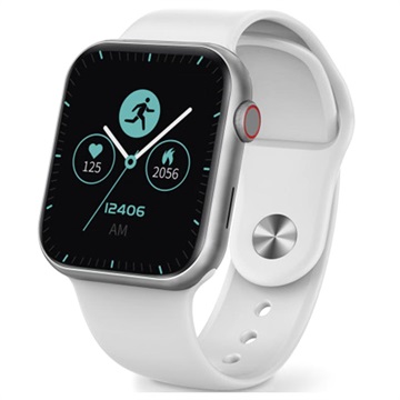 Ksix Urban 3 Wodoodporny Smartwatch z Pomiarem Tętna - Biel