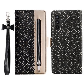 Etui z portfelem Lace Pattern do Samsung Galaxy S23 FE