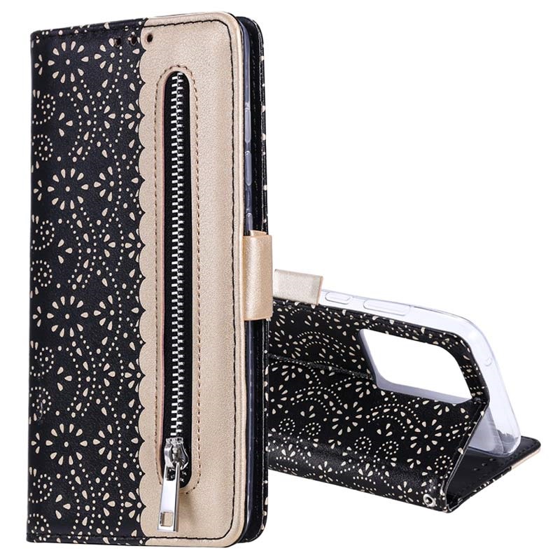 Etui Z Portfelem Lace Pattern Do Samsung Galaxy S21 Ultra 5g