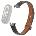 Skórzany Pasek ze Złączami do Opaski Xiaomi Smart Band 8 - Czerń