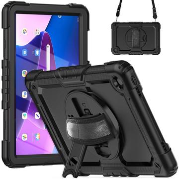 Lenovo Tab M10 Plus Gen 3 Pokrowiec Heavy Duty 360 z Paskiem na Rękę - Czerń